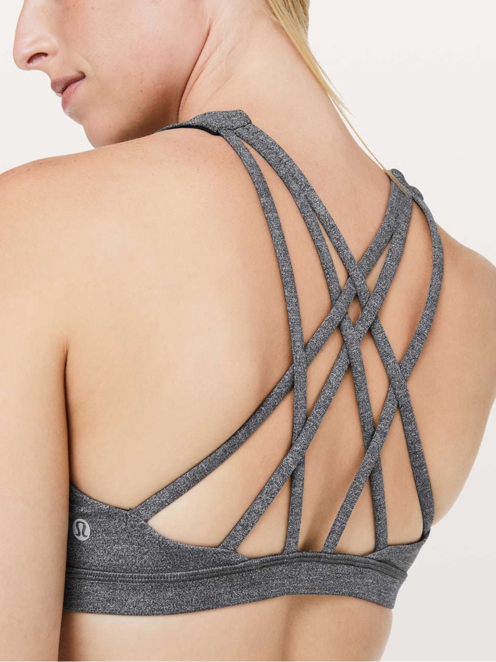 lululemon athletica Grey Multi-Strap Back Sports Bra - Picture 1 of 3